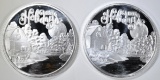 2-2020 HAPPY HOLIDAYS 1oz .999 SILVER ROUNDS