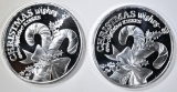 2-2020 CHRISTMAS 1oz .999 SILVER ROUNDS