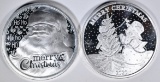 2-2020 1oz SILVER CHRISTMAS ROUNDS