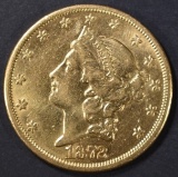 1872-CC $20 GOLD LIBERTY CH AU VERY RARE!!!