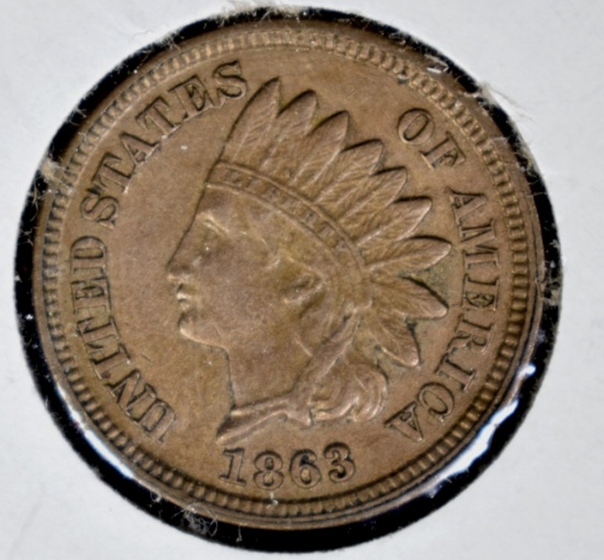1863 INDIAN CENT AU