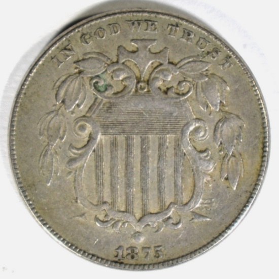 1875 SHIELD NICKEL VF/XF