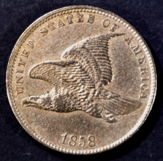 1858 FLYING EAGLE CENT AU