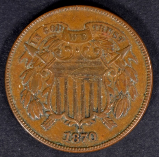 1870 2 CENT XF