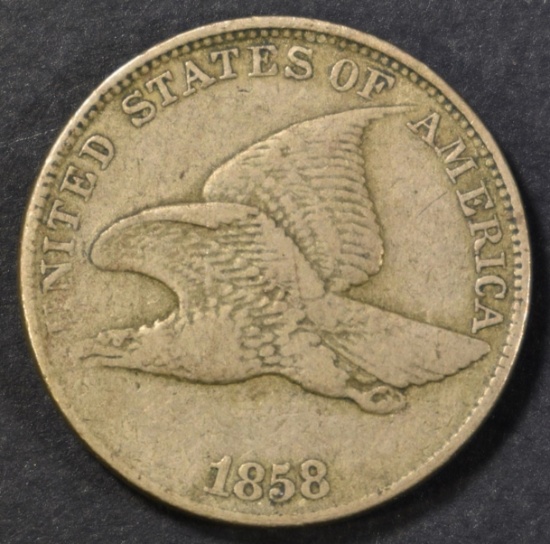 1858 FLYING EAGLE CENT VF
