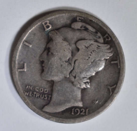 1921 MERCURY DIME VG