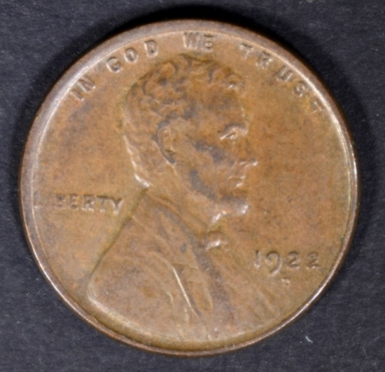 1922-D LINCOLN CENT AU