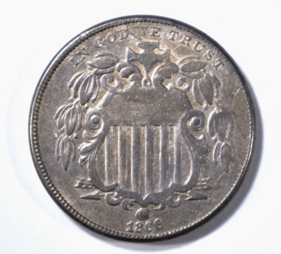 1866 SHIELD NICKEL VF