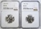 1942-S & 45-S SILVER JEFFERSON NICKELS NGC MS-66