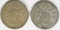 1867 NO RAYS VF/XF & 1882 XF SHIELD NICKELS