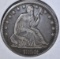 1858 SEATED LIBERTY HALF DOLLAR  VF