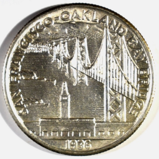 1936-S BAY BRIDGE COMMEM HALF DOLLAR CH BU