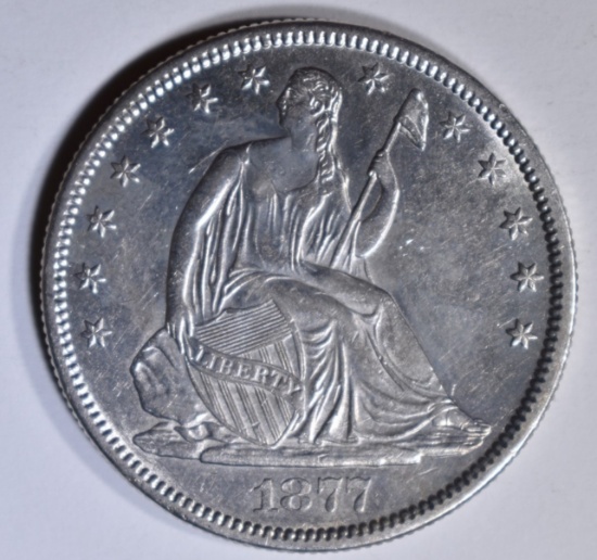 1877-S SEATED LIBERTY HALF DOLLAR  AU/BU