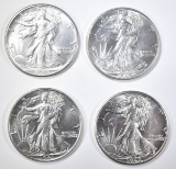 1942, 43, 44, 45 WALKING LIBERTY HALVES  CH BU