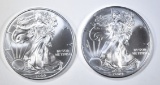 2-2009 BU AMERICAN SILVER EAGLES