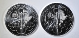 2-2009 AUSTRIA 1oz SILVER PHILHARMONIC  COINS