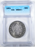 1901 BARBER HALF DOLLAR  ICG MS-64+