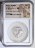 393-294 BC AR TETRADRACHM NGC MS 4/3