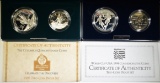 1992 COLUMBUS & 94 WORLD CUP PROOF 2-COIN SETS