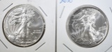 2010 & 13 BU AMERICAN SILVER EAGLES