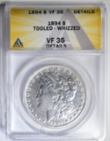 1894 MORGAN DOLLAR ANACS VF-35 DETAILS