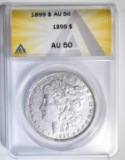 1899 MORGAN DOLLAR ANACS AU-50