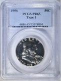 1956 FRANKLIN HALF DOLLAR TYPE 1 PCGS PR-65