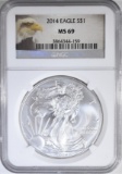 2014 AMERICAN SILVER EAGLE NGC MS-69