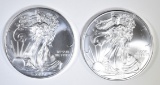 2-2009 BU AMERICAN SILVER EAGLES