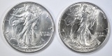 1943 & 44 WALKING LIBERTY HALVES  CH BU