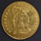 1803/2 GOLD $5 LIBERTY  AU/BU