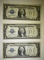 3 1928 $1 SILVER CERTIFICATES FUNNY BACK