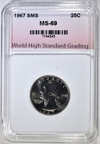 1967SMS QUARTER WHGS SUPERB+ GEM BU