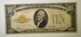 1928 $10 GOLD CERTIFICATE VG