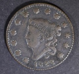 1822 LARGE CENT VF