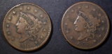 LOT OF 2 LARGE CENTS