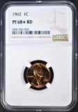 1962 LINCOLN CENT NGC PF-68* RED