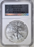 2014 AMERICAN SILVER EAGLE NGC MS-69 1st RELEASES