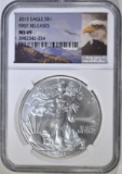 2015 AMERICAN SILVER EAGLE NGC MS-69 1st RELEASES