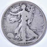 1921 WALKING LIBERTY HALF VG