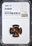 1964 LINCOLN CENT NGC PF-68 RED