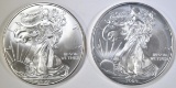 2-2009 BU AMERICAN SILVER EAGLES