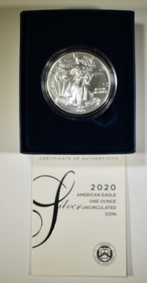 2020-W BURNISHED SILVER EAGLE