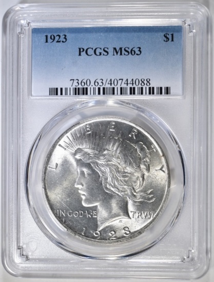 1923 PEACE DOLLAR PCGS MS-63