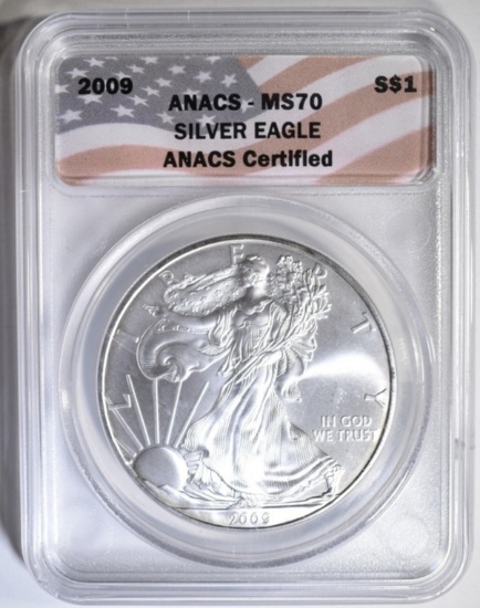 2009 SILVER EAGLE ANACS MS-70