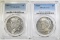 1922-S & 23-S PEACE DOLLARS PCGS AU-53