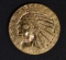 1911 $5 GOLD INDIAN AU/BU