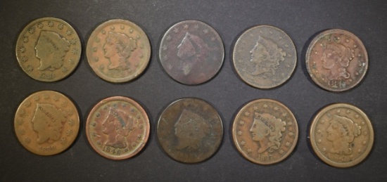 10-U.S. LARGE CENTS GOOD-FINE