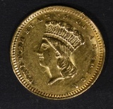 1862 T-3 GOLD DOLLAR AU/BU