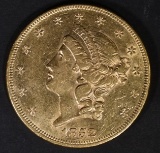 1852 $20 GOLD LIBERTY AU